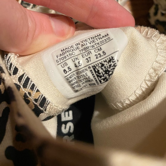 Converse Chuck Taylor All Star Womens Size 6.5 US 570915C Leopard Athletic Shoe - Picture 13 of 13